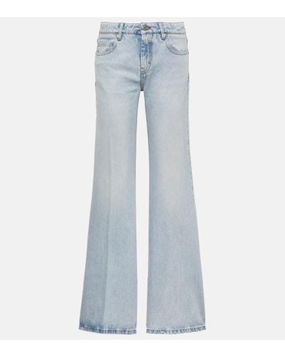 Ami Paris Split-hem Flared Jeans - Blue