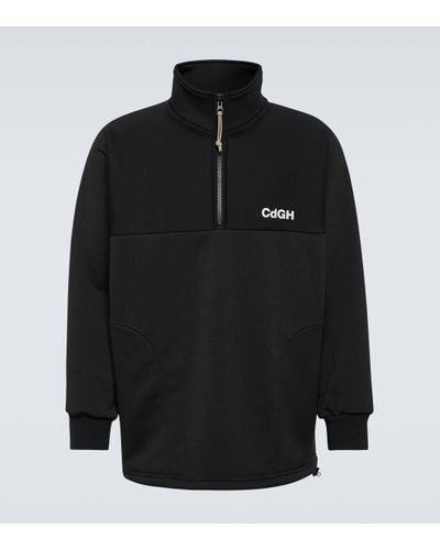 Comme des Garçons Logo Half-zip Sweatshirt - Black