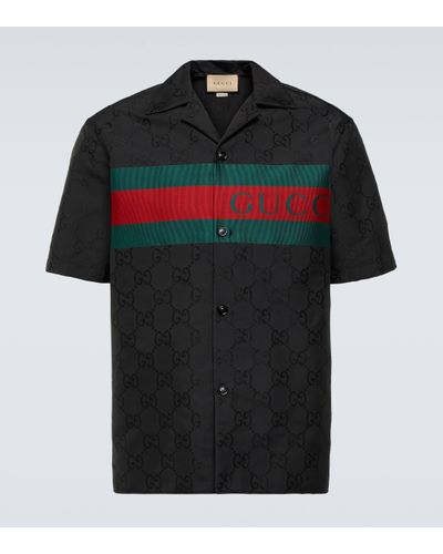 Gucci Chemise GG en jacquard - Noir