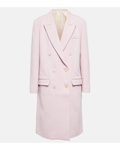 Isabel Marant Fantine Wool And Cotton Coat - Pink