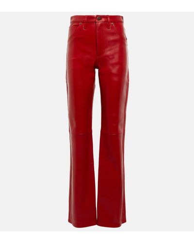 ASOS DESIGN crackle faux leather pants in red part of a set  ASOS