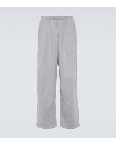 Balenciaga Cotton Fleece Joggers - Grey