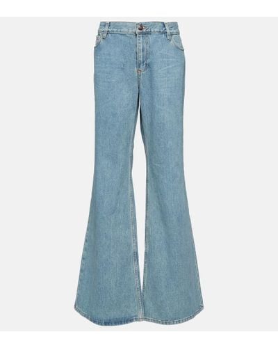 Magda Butrym Low-Rise Flared Jeans - Blau