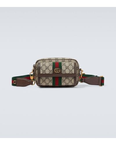 Gucci Sac Ophidia Mini en toile GG Supreme - Marron