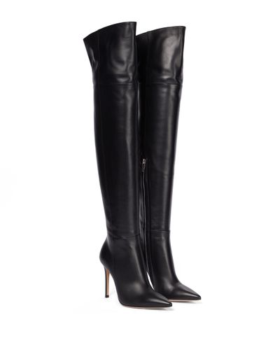 Gianvito Rossi Overknee-Stiefel Bea Cuissard aus Leder - Schwarz