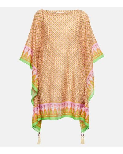 Tory Burch Cotton And Silk Beach Cover-up - Yellow
