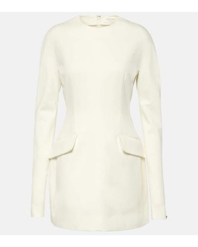 Sportmax Ketch Long-sleeve Cotton Minidress - Natural