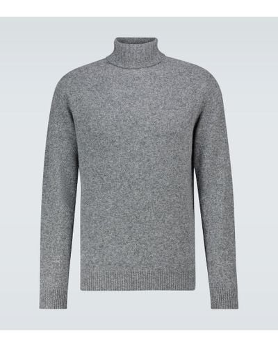 Sunspel Lambswool Turtleneck Sweater - Gray
