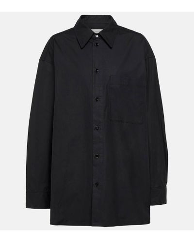 Lemaire Camisa de algodon - Negro