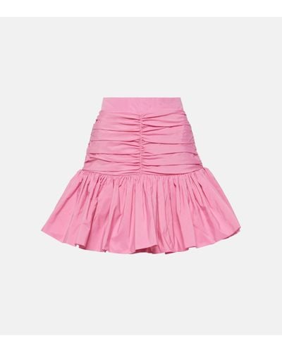 Patou Ruffled High-rise Faille Miniskirt - Pink