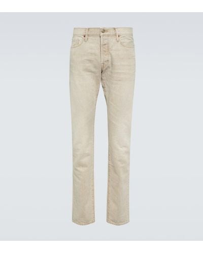 Tom Ford Mid-rise Slim Jeans - Natural