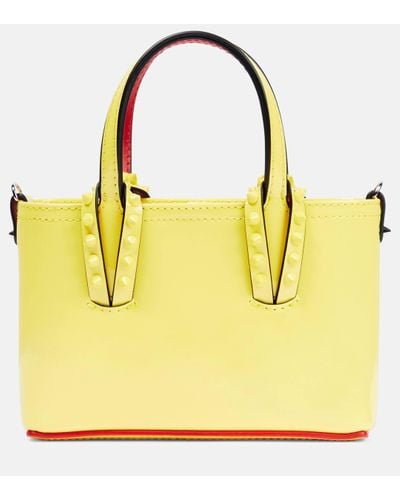 Christian Louboutin Cabata Patent Leather Tote Bag - Yellow