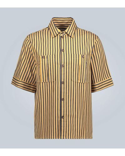 King & Tuckfield Camisa de rayas de manga corta - Metálico