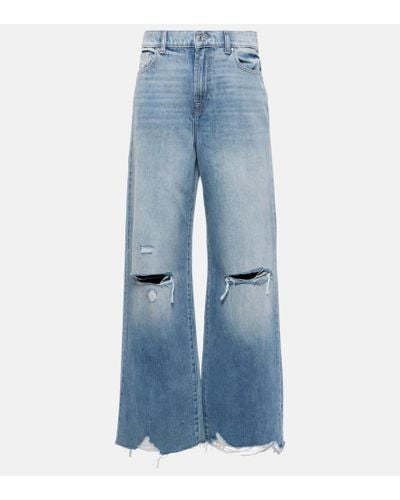 7 For All Mankind Scout High-rise Wide-leg Jeans - Blue