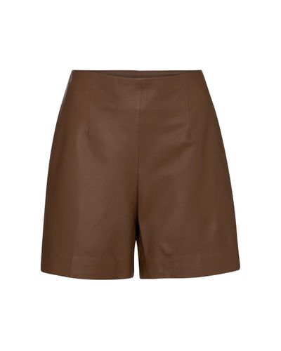 Vince Shorts aus Leder - Braun