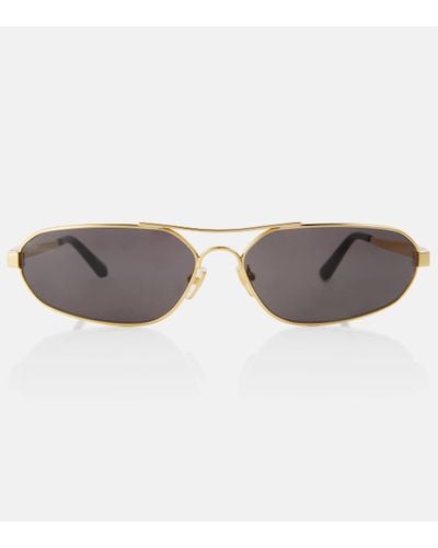 Balenciaga Stretch Oval Sunglasses - Grey