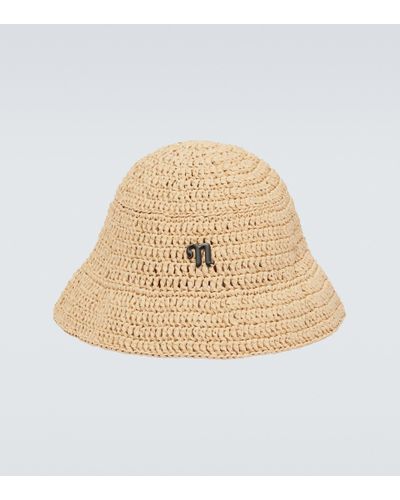 Nanushka Raffia Bucket Hat - Natural