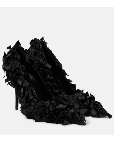 Balenciaga Marie-antoinette 110mm Bow-embellished Court Shoes - Black