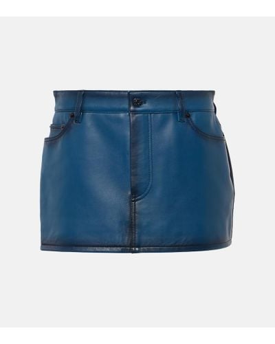 Acne Studios Lacaria Leather Miniskirt - Blue