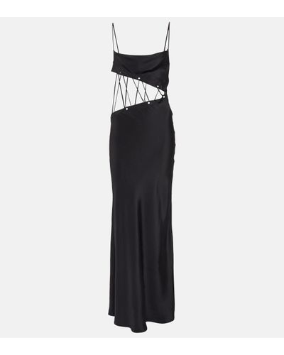 Christopher Esber Cutout Silk Faille Maxi Dress - Black