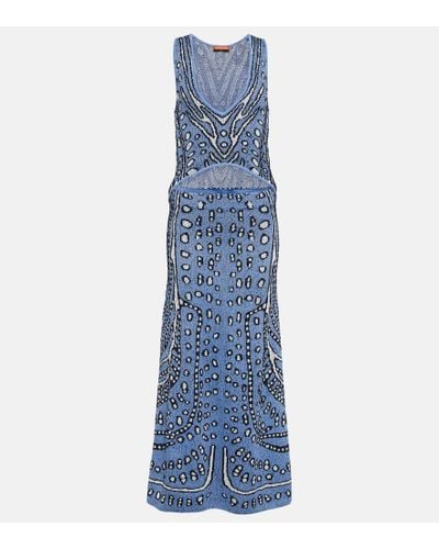 Altuzarra Hannah Jacquard Knit Midi Dress - Blue