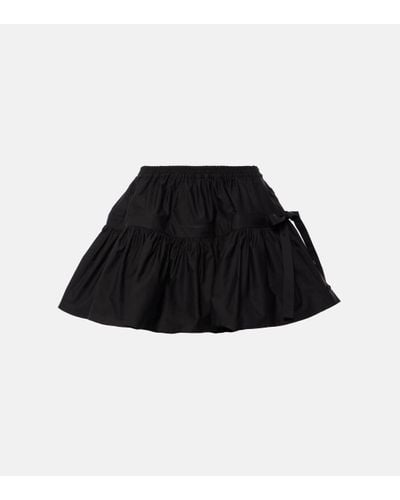 Alaïa Deesser Bow-detail Miniskirt - Black