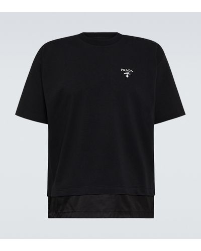 Prada T-Shirt aus Baumwolle - Schwarz