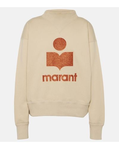 Isabel Marant Sweat-shirt Moby en coton melange a logo - Blanc