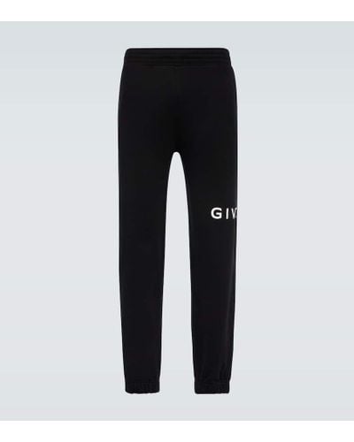 Givenchy Archetype Logo Cotton Jersey Sweatpants - Black