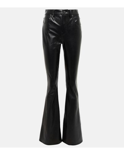 Veronica Beard Beverly Faux Leather Trousers - Black