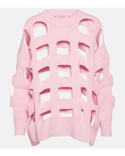 Valentino Pullover aus Wolle - Pink