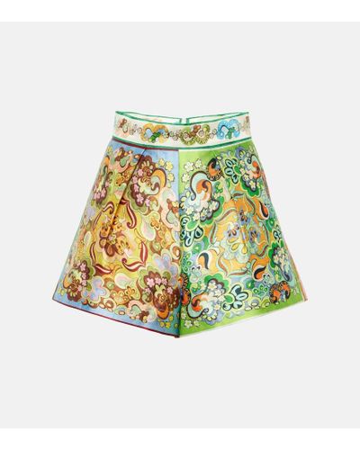 ALÉMAIS Shorts Dreamer estampados de tiro alto - Verde