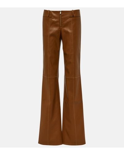 AYA MUSE Cida Low-rise Straight Trousers - Brown