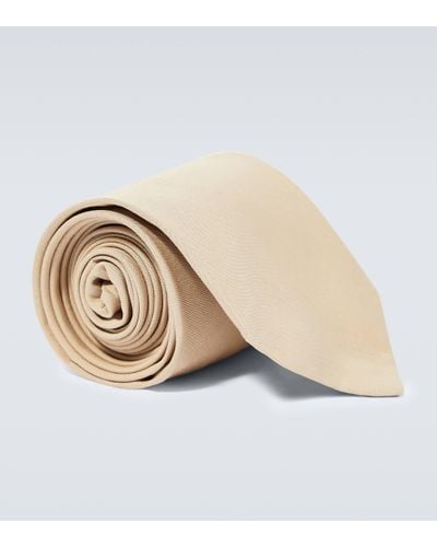 Prada Cravate en coton - Neutre