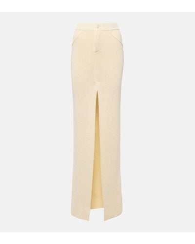 AYA MUSE Cotton-blend Maxi Skirt - Natural
