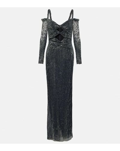 Altuzarra Sequined Cutout Gown - Black