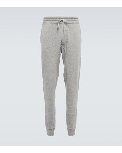Tom Ford Cotton-blend Jersey Sweatpants - Gray