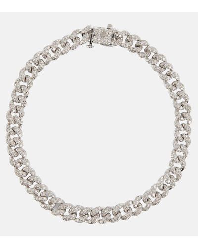 SHAY Mini 18kt White Gold Bracelet With Diamonds - Metallic