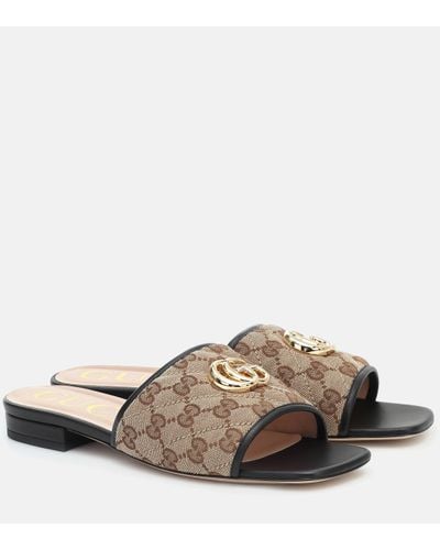 Sandales plates Gucci pour femme | Réductions en ligne jusqu'à 15 % | Lyst