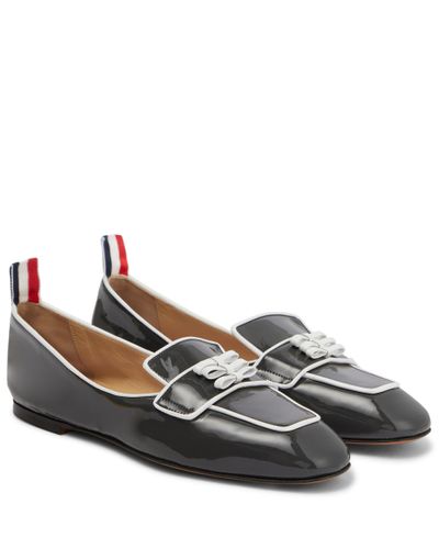 Thom Browne Patent Leather Loafers - Brown