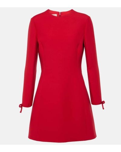 Valentino Crepe Couture Bow-detail Minidress - Red