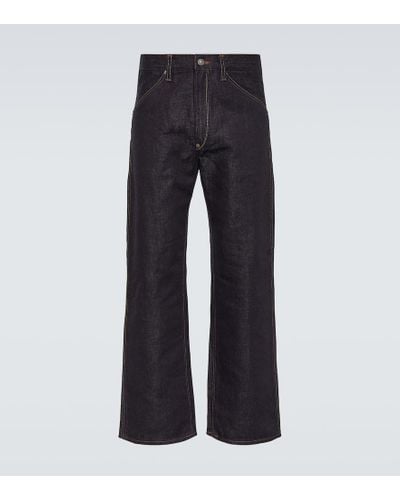 Junya Watanabe X Levi's® Cotton And Linen Straight Jeans - Blue