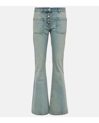 Courreges Low-rise Bootcut Jeans - Blue