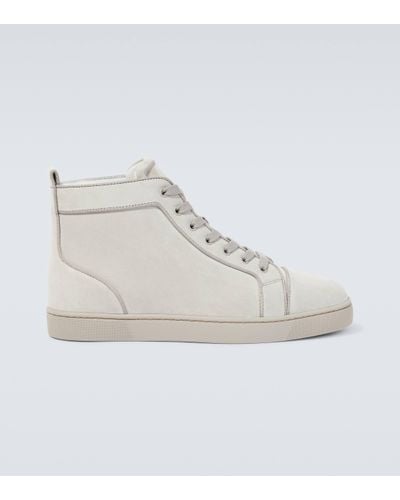 Christian Louboutin Louis Suede Trainers - White