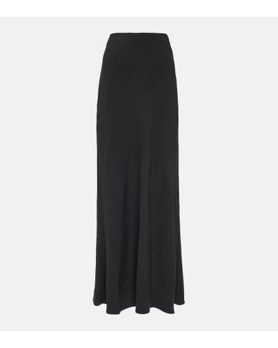 Ami Paris Crepe Maxi Skirt - Black