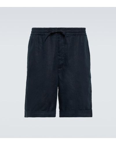 Canali Bermuda-Shorts aus Leinen - Blau