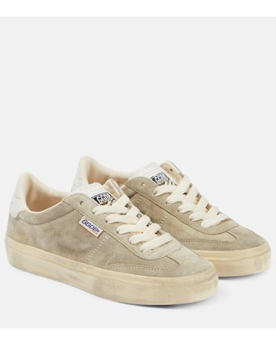 Golden Goose Soul-star Suede Trainers - Natural