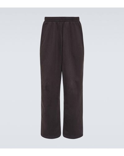 Balenciaga Pantalon de survetement baggy en coton - Gris