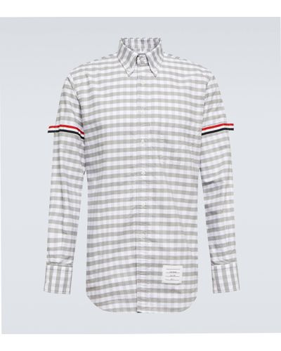 Thom Browne Striped Cotton Shirt - White