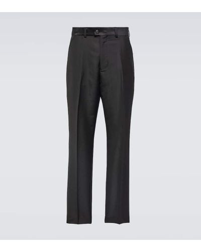 Our Legacy Darien Wool-blend Straight Pants - Gray